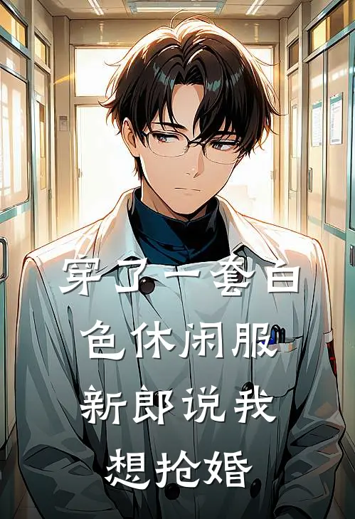 穿了一套白色休闲服，新郎说我想抢婚